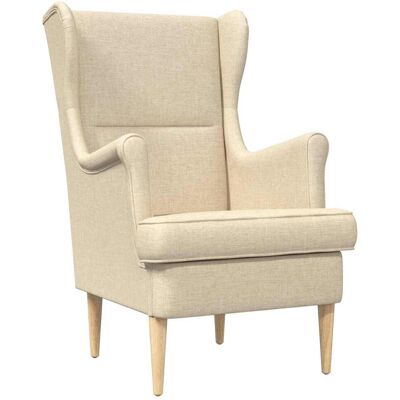 VIDAXL Poltrona Crema Tessuto VIDAXL Poltrona Crema Tessuto
