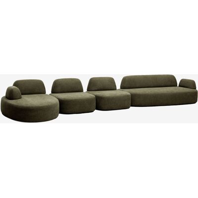 SKLUM Divano Modulare Chaise Longue Sinistro A 4 Pezzi Con Modulo Angolare Rivestito Giorgia SKLUM Divano Modulare Chaise Longue Sinistro A 4 Pezzi Con Modulo Angolare Rivestito Giorgia