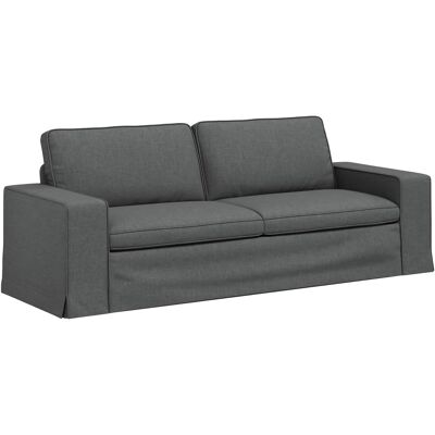 VIDAXL Divano Grigio Scuro 222 X 80 X 82 Cm Tessuto VIDAXL Divano Grigio Scuro 222 X 80 X 82 Cm Tessuto