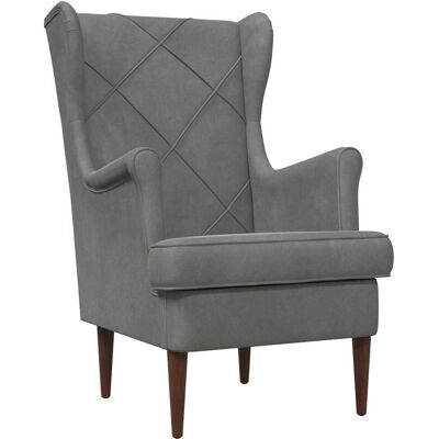 VIDAXL Poltrona Grigio Scuro Velluto VIDAXL Poltrona Grigio Scuro Velluto