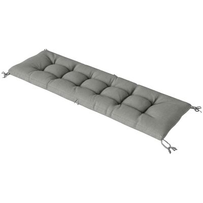 Outsunny Cuscino Poltrona Patio Con Cinghie, Grigio Chiaro Outsunny Cuscino Poltrona Patio Con Cinghie, Grigio Chiaro