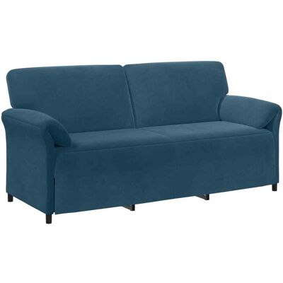 VIDAXL Divano 3-persone Blu 198 X 83 X 95 Cm Velluto VIDAXL Divano 3-persone Blu 198 X 83 X 95 Cm Velluto