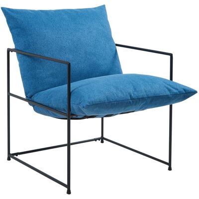 HELLOSHOP26 Poltrona Lounge 90 X 61 X 70 Cm Blu 030009478 HELLOSHOP26 Poltrona Lounge 90 X 61 X 70 Cm Blu 030009478