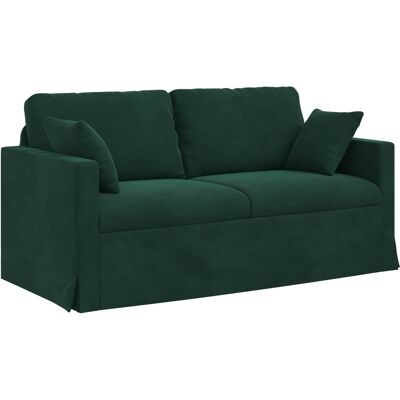 VIDAXL Divano Verde Scuro 158 X 78 X 80 Cm Velluto VIDAXL Divano Verde Scuro 158 X 78 X 80 Cm Velluto