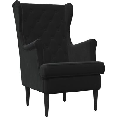 VIDAXL Poltrona Nero Velluto VIDAXL Poltrona Nero Velluto