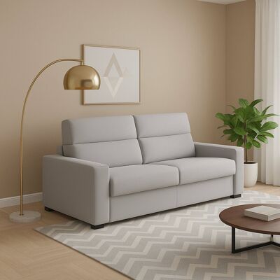 DMORA Divano Fisso 2 Posti Letino, Sfoderabile, Idrorepellente Made In Italy, Lavabile, 200x95x100h Cm Grigio DMORA Divano Fisso 2 Posti Letino, Sfoderabile, Idrorepellente Made In Italy, Lavabile, 200x95x100h Cm Grigio
