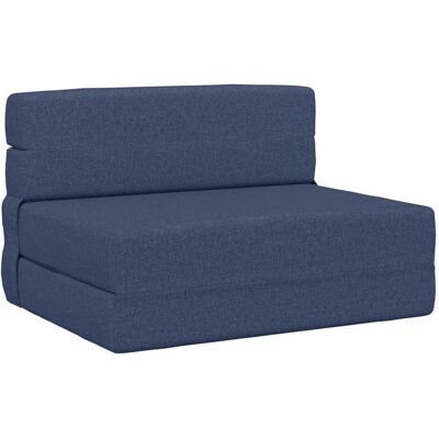 VIDAXL Divano Letto Pieghevole Blu 100 X 80 X 60 Cm Tessuto VIDAXL Divano Letto Pieghevole Blu 100 X 80 X 60 Cm Tessuto