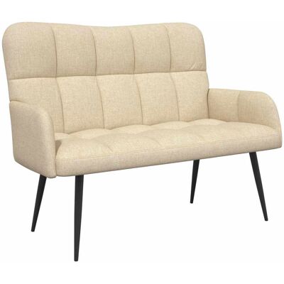 VIDAXL Divano A 2 Posti Crema 115 X 61 X 87 Cm Tessuto VIDAXL Divano A 2 Posti Crema 115 X 61 X 87 Cm Tessuto
