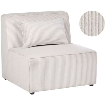 BELIANI Poltrona Rettangolare In Velluto Colore Beige Lemvig BELIANI Poltrona Rettangolare In Velluto Colore Beige Lemvig