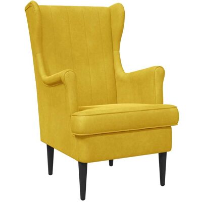 VIDAXL Poltrona Giallo Velluto VIDAXL Poltrona Giallo Velluto