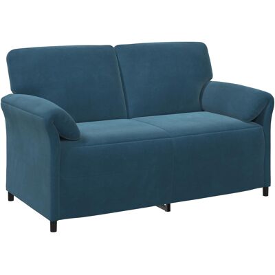 VIDAXL Divano A 2 Posti Blu 158 X 83 X 95 Cm Velluto VIDAXL Divano A 2 Posti Blu 158 X 83 X 95 Cm Velluto