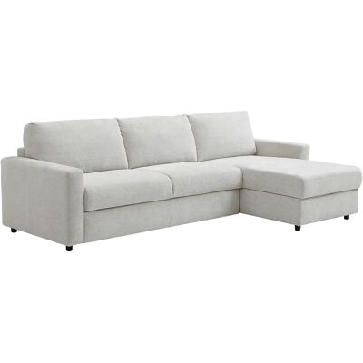 Unique Divano Letto Angolare Express E Reversibile In Tessuto Beige - Letto 140 Cm - Milavo Unique Divano Letto Angolare Express E Reversibile In Tessuto Beige - Letto 140 Cm - Milavo