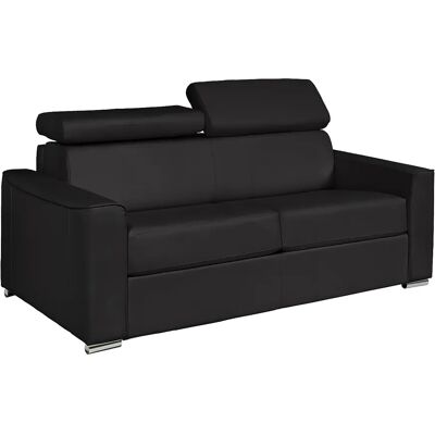 Unique Divano Letto 4 Posti Express In Pelle Di Bufalo Nera Letto 160 Cm Materasso 22 Cm Memory Foam - Vizir Unique Divano Letto 4 Posti Express In Pelle Di Bufalo Nera Letto 160 Cm Materasso 22 Cm Memory Foam - Vizir