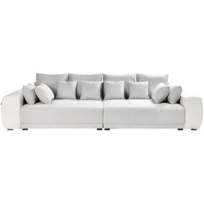 Divano in Tessuto Beige Chiaro e Grigio Chiaro Beliani - 4 Posti - Soggiorno Moderno Divano in Tessuto Beige Chiaro e Grigio Chiaro Beliani - 4 Posti - Soggiorno Moderno