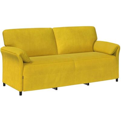 VIDAXL Divano 3-persone Giallo 198 X 83 X 95 Cm Velluto VIDAXL Divano 3-persone Giallo 198 X 83 X 95 Cm Velluto