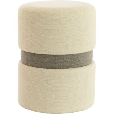 LIGHT & LIVING Pouf Grigio In Legno Caldo Novira LIGHT & LIVING Pouf Grigio In Legno Caldo Novira