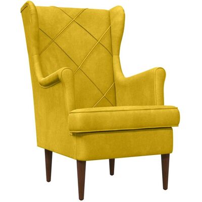 VIDAXL Poltrona Giallo Velluto VIDAXL Poltrona Giallo Velluto