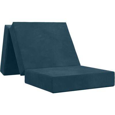 VIDAXL Divano Letto Pieghevole 75 X 67 X 45 Cm Blu VIDAXL Divano Letto Pieghevole 75 X 67 X 45 Cm Blu