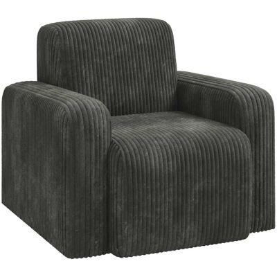VIDAXL Poltrona Antracite Corduroy VIDAXL Poltrona Antracite Corduroy