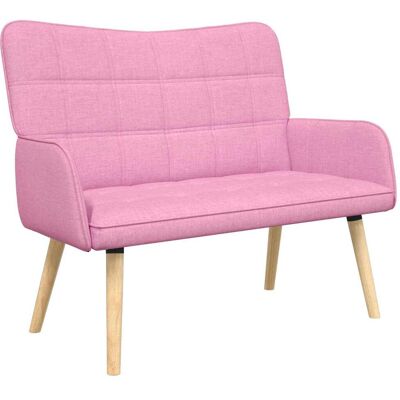 VIDAXL Divano A 2 Posti Rosa 115 X 61 X 87 Cm Tessuto VIDAXL Divano A 2 Posti Rosa 115 X 61 X 87 Cm Tessuto