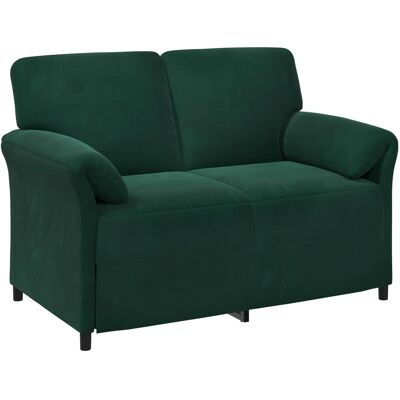 VIDAXL Divano A 2 Posti Verde Scuro 138 X 83 X 95 Cm Velluto VIDAXL Divano A 2 Posti Verde Scuro 138 X 83 X 95 Cm Velluto