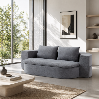 KELLANY Divano Letto Pieghevole, Futon Convertibile, Materasso Pieghevole 2-in-1 Con 2 Cuscini, Divano In Schiuma Ad Alta Densità Traspirante, Comodo Sedia Lounge, Dimensione Twin, Grigio Chiaro KELLANY Divano Letto Pieghevole, Futon Convertibile, Materasso Pieghevole 2-in-1 Con 2 Cuscini, Divano In Schiuma Ad Alta Densità Traspirante, Comodo Sedia Lounge, Dimensione Twin, Grigio Chiaro