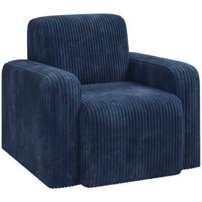 VIDAXL Poltrona Blu Navy Corduroy VIDAXL Poltrona Blu Navy Corduroy