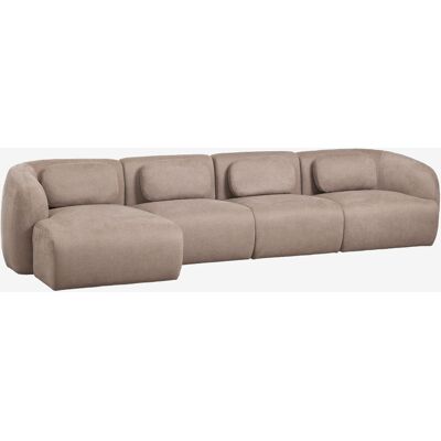 SKLUM Divano Modulare Chaise Longue Sinistro In 4 Pezzi In Ciniglia Coquette SKLUM Divano Modulare Chaise Longue Sinistro In 4 Pezzi In Ciniglia Coquette