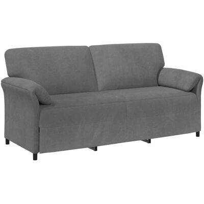 VIDAXL Divano 3-persone Grigio Scuro 198 X 83 X 95 Cm Velluto VIDAXL Divano 3-persone Grigio Scuro 198 X 83 X 95 Cm Velluto