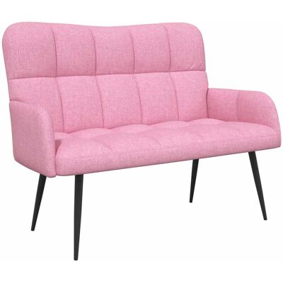 VIDAXL Divano A 2 Posti Rosa 115 X 61 X 87 Cm Tessuto VIDAXL Divano A 2 Posti Rosa 115 X 61 X 87 Cm Tessuto