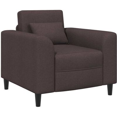 VIDAXL Poltrona Marrone Scuro Tessuto VIDAXL Poltrona Marrone Scuro Tessuto