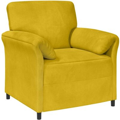 VIDAXL Divano 1 Posto Giallo 88 X 83 X 95 Cm Velluto VIDAXL Divano 1 Posto Giallo 88 X 83 X 95 Cm Velluto