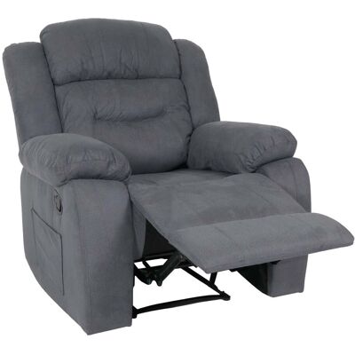 DÉCOSHOP26 Poltrona Reclinabile Per Tv Con Imbottitura Extra Spessa Schienale Reclinabile E Poggiapiedi Tessuto Effetto Scamosciato Grigio-blu Struttura In Legno 040010133 DÉCOSHOP26 Poltrona Reclinabile Per Tv Con Imbottitura Extra Spessa Schienale Reclinabile E Poggiapiedi Tessuto Effetto Scamosciato Grigio-blu Struttura In Legno 040010133