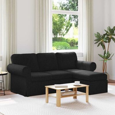 VIDAXL Divano Nero 195 X 138 X 80 Cm Tessuto VIDAXL Divano Nero 195 X 138 X 80 Cm Tessuto