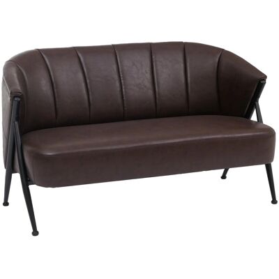 DÉCOSHOP26 Divano A 2 Posti Divano Lounge Imbottito Stile Industriale Vintage Metallo E Similpelle Marrone Scuro 040008996 DÉCOSHOP26 Divano A 2 Posti Divano Lounge Imbottito Stile Industriale Vintage Metallo E Similpelle Marrone Scuro 040008996