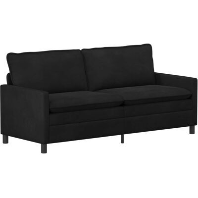 VIDAXL Divano Nero 196 X 81 X 87,5 Cm Velluto VIDAXL Divano Nero 196 X 81 X 87,5 Cm Velluto