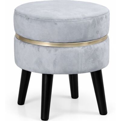 BAKAJI Pouf Sgabello Rotondo Cielo Design Moderno Poggiapiedi Con Rivestimento Velluto BAKAJI Pouf Sgabello Rotondo Cielo Design Moderno Poggiapiedi Con Rivestimento Velluto