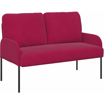VIDAXL Divani Con Cuscino 110cm Rosso Vino Legno Compensato VIDAXL Divani Con Cuscino 110cm Rosso Vino Legno Compensato