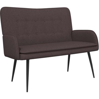 VIDAXL Divano A 2 Posti Marrone Scuro 115 X 61 X 87 Cm Tessuto VIDAXL Divano A 2 Posti Marrone Scuro 115 X 61 X 87 Cm Tessuto