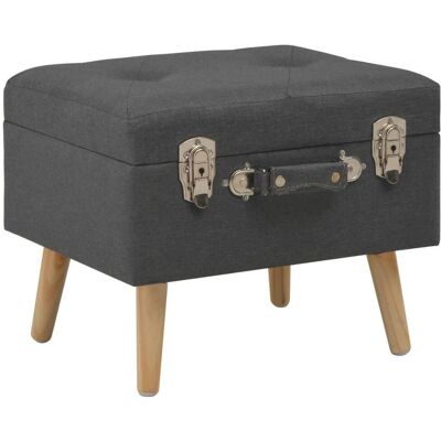 HELLOSHOP26 Panca Pouf Sgabello Contenitore 40 Cm Tessuto Grigio Scuro 3002158 HELLOSHOP26 Panca Pouf Sgabello Contenitore 40 Cm Tessuto Grigio Scuro 3002158