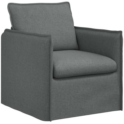VIDAXL Divano Grigio Scuro 75 X 82 X 85 Cm Tessuto VIDAXL Divano Grigio Scuro 75 X 82 X 85 Cm Tessuto