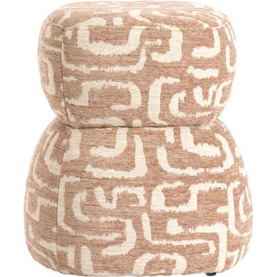 LIGHT & LIVING Pouf Arancione In Tessuto Suggestivo Leyla LIGHT & LIVING Pouf Arancione In Tessuto Suggestivo Leyla