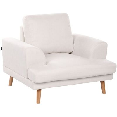 BELIANI Poltrona Da Salotto In Tessuto Con Braccioli Svasati Beige Kildal BELIANI Poltrona Da Salotto In Tessuto Con Braccioli Svasati Beige Kildal