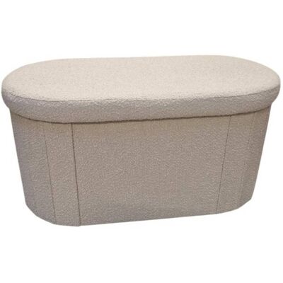 ATMOSPHERA Pouf Fink Ovale Pieghevole 38x76 Cm Beige - Créateur D'Intérieur ATMOSPHERA Pouf Fink Ovale Pieghevole 38x76 Cm Beige - Créateur D'Intérieur