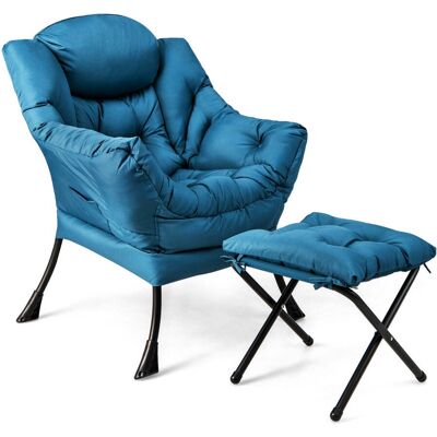 HELLOSHOP26 Poltrona Relax E Poggiapiedi Ergonomico 75 X 81 X 94,5 Cm Comfort Ottimale Per Un Soggiorno Contemporaneo Poliestere Blu 200021173 HELLOSHOP26 Poltrona Relax E Poggiapiedi Ergonomico 75 X 81 X 94,5 Cm Comfort Ottimale Per Un Soggiorno Contemporaneo Poliestere Blu 200021173