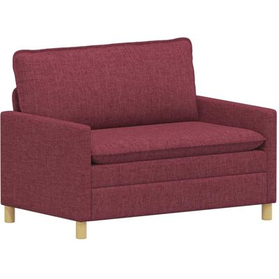 VIDAXL Divano Rosso Vino 126 X 81 X 87,5 Cm Tessuto VIDAXL Divano Rosso Vino 126 X 81 X 87,5 Cm Tessuto