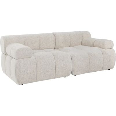 Unique Divano Modulabile 2 Posti In Tessuto Melange Beige - Facivil Unique Divano Modulabile 2 Posti In Tessuto Melange Beige - Facivil
