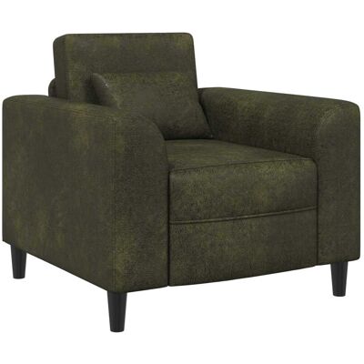 VIDAXL Poltrona Verde Militare Pelle Scamosciata Sintetica VIDAXL Poltrona Verde Militare Pelle Scamosciata Sintetica