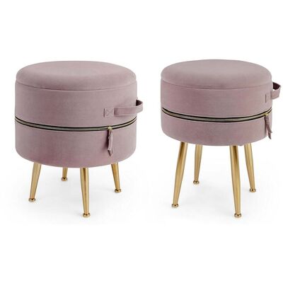 BIZZOTTO - Poltrona Pouf 'pavlina' Per Interno, Con Struttura In Mdf E Compensato Set Da 2 Pezzi -grigio-nero BIZZOTTO - Poltrona Pouf 'pavlina' Per Interno, Con Struttura In Mdf E Compensato Set Da 2 Pezzi -grigio-nero