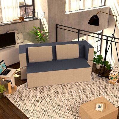 BALDIFLEX Divano Morbido Convertibile In Letto Matrimoniale Color Grigio Praticho - BALDIFLEX Divano Morbido Convertibile In Letto Matrimoniale Color Grigio Praticho -